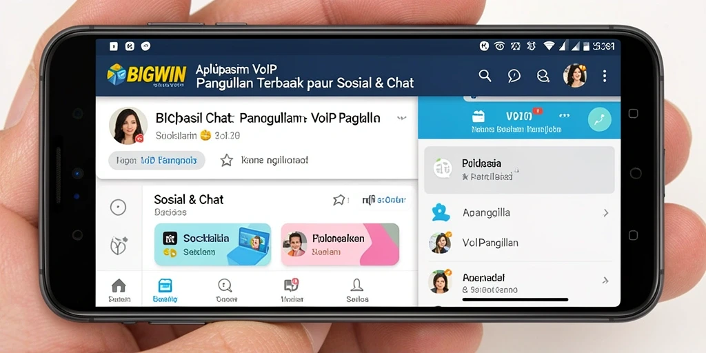 Tampilan antarmuka BIGWIN untuk panggilan VoIP yang intuitif.