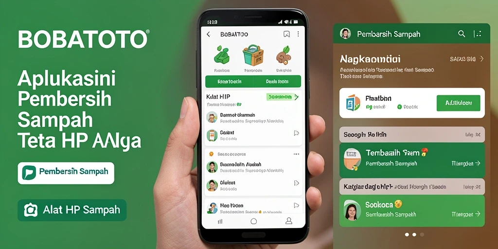 Antarmuka aplikasi BOBATOTO untuk membersihkan sampah dengan cepat.