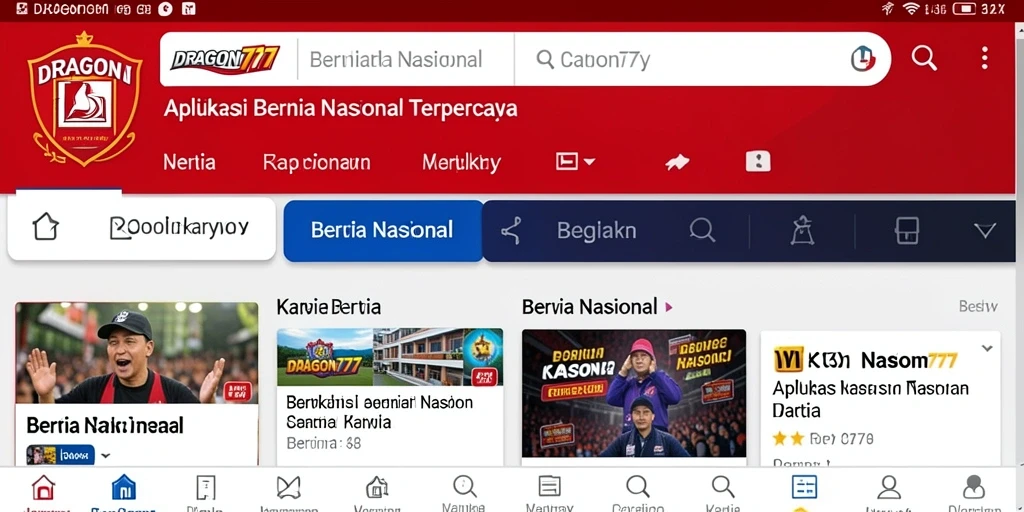 Tampilan antarmuka DRAGON777 yang sederhana dan informatif.