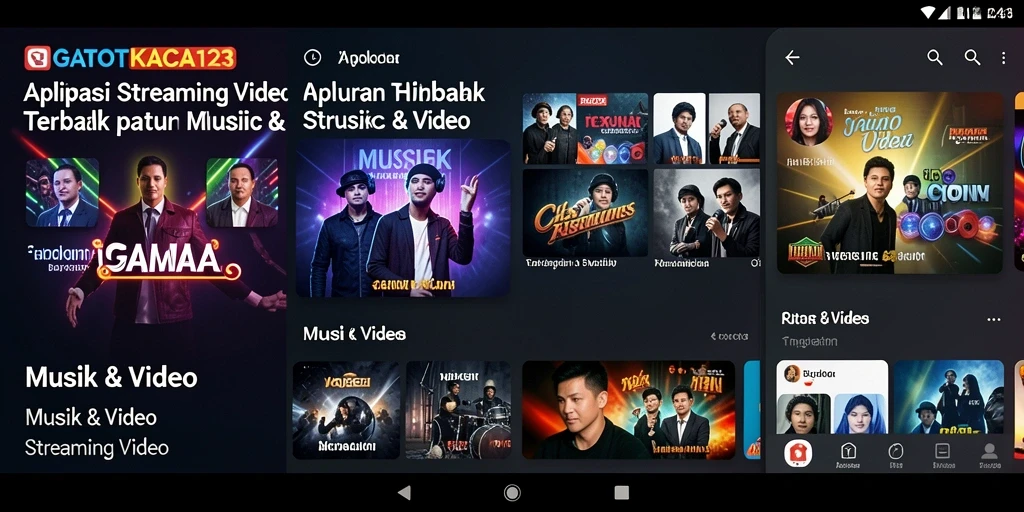 Antarmuka pengguna GATOTKACA123 yang menarik untuk streaming video.