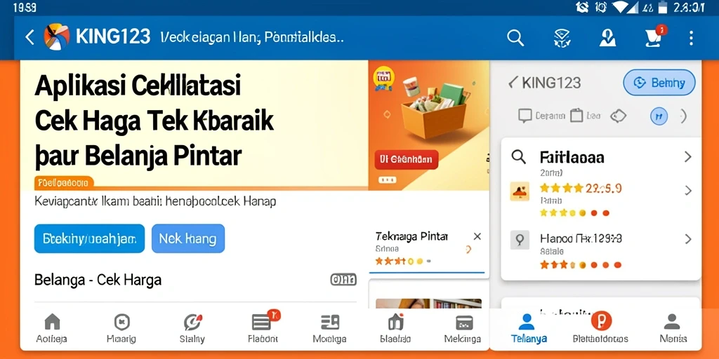 Tampilan antarmuka KING123 dengan fitur Cek Harga.
