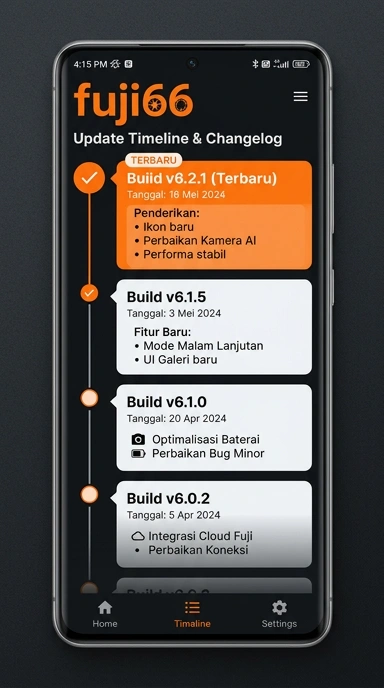 Riwayat Versi Aplikasi fuji66 untuk Android